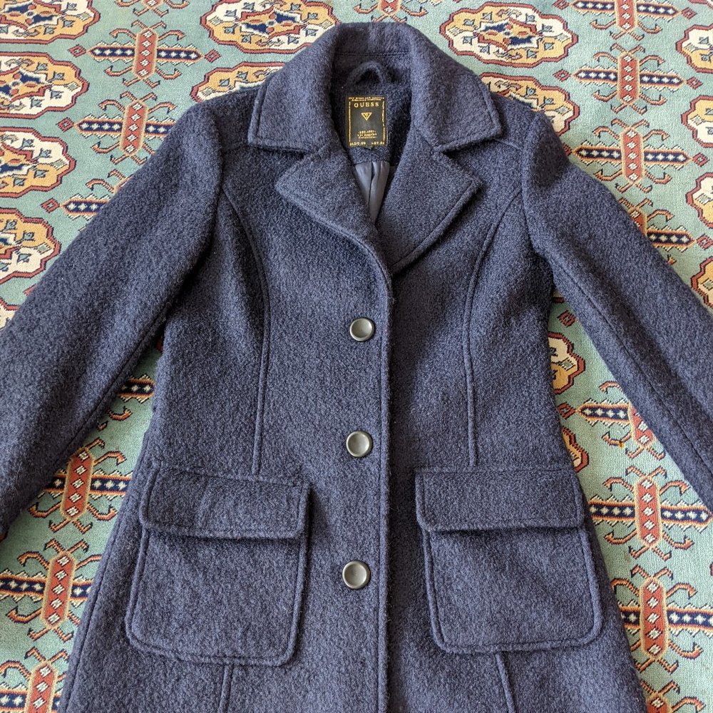 Women's Wool Navy Coat